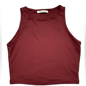 ReoRia Women's Maroon Crop Top